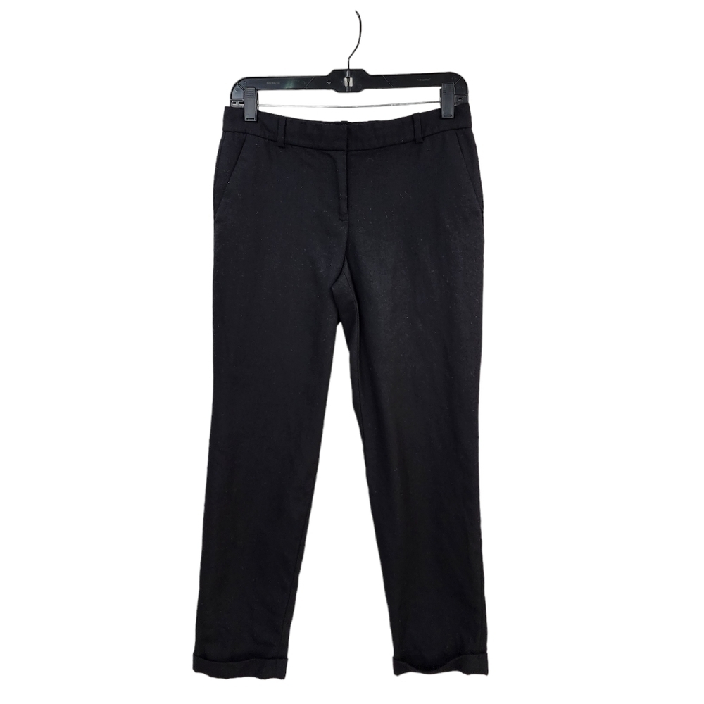J. Crew Women's Black 100% Wool Cafe Capri Pants - 0